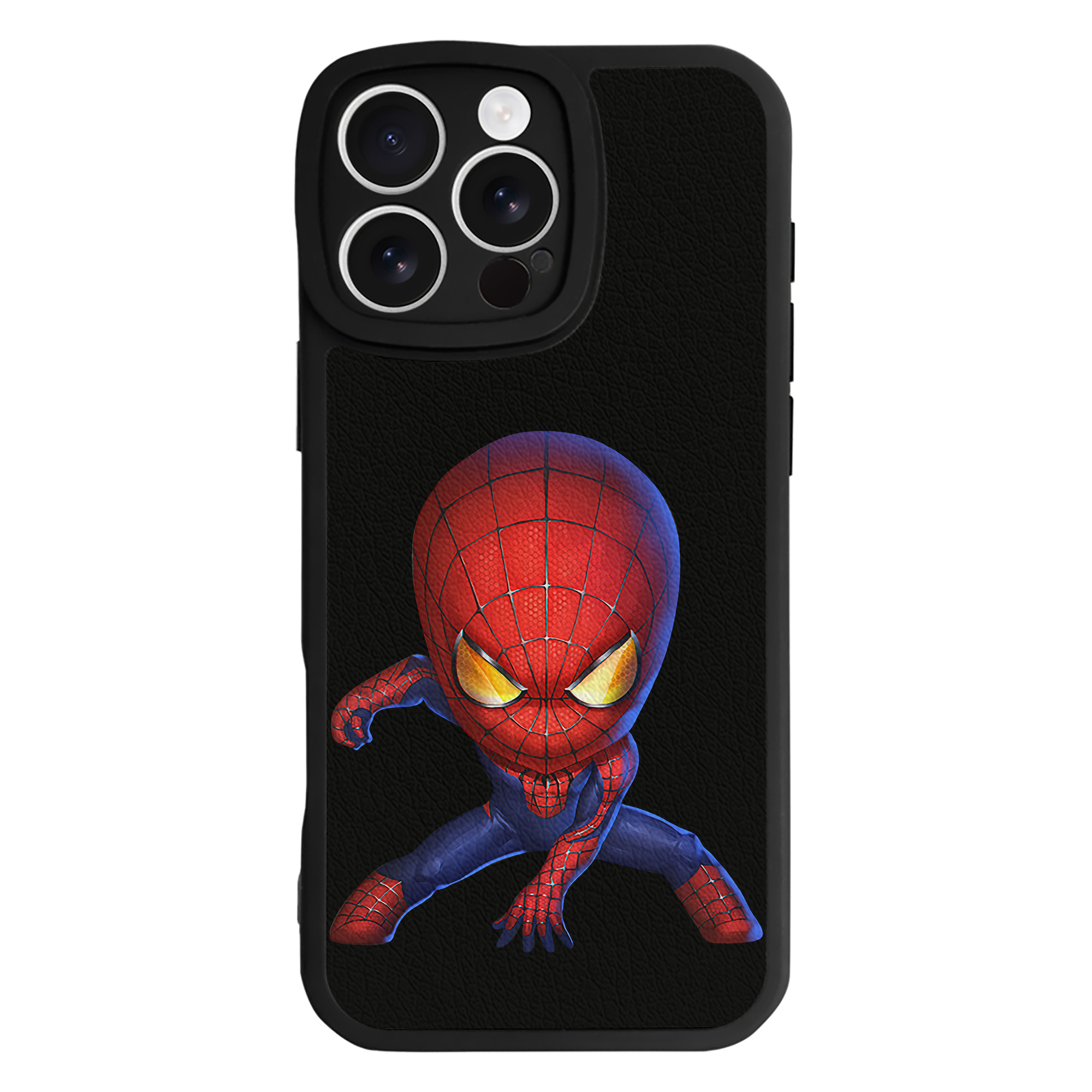 （画像用） Spider Man スパイダーマン 【iPhone 16シリーズ対応】シリコンスマホケース（レザー調） 材質：シリコン